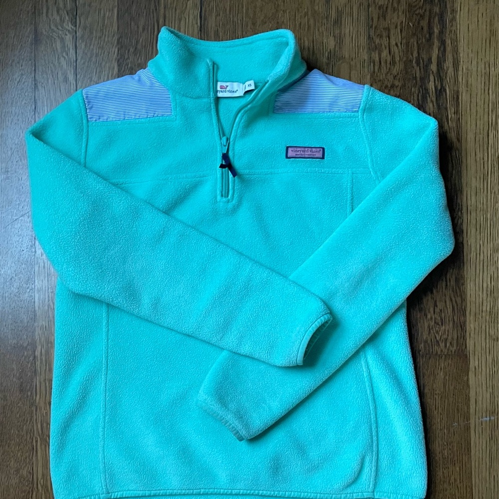 Vineyard Vines Turquoise Summer Pullover 3/4 Zip